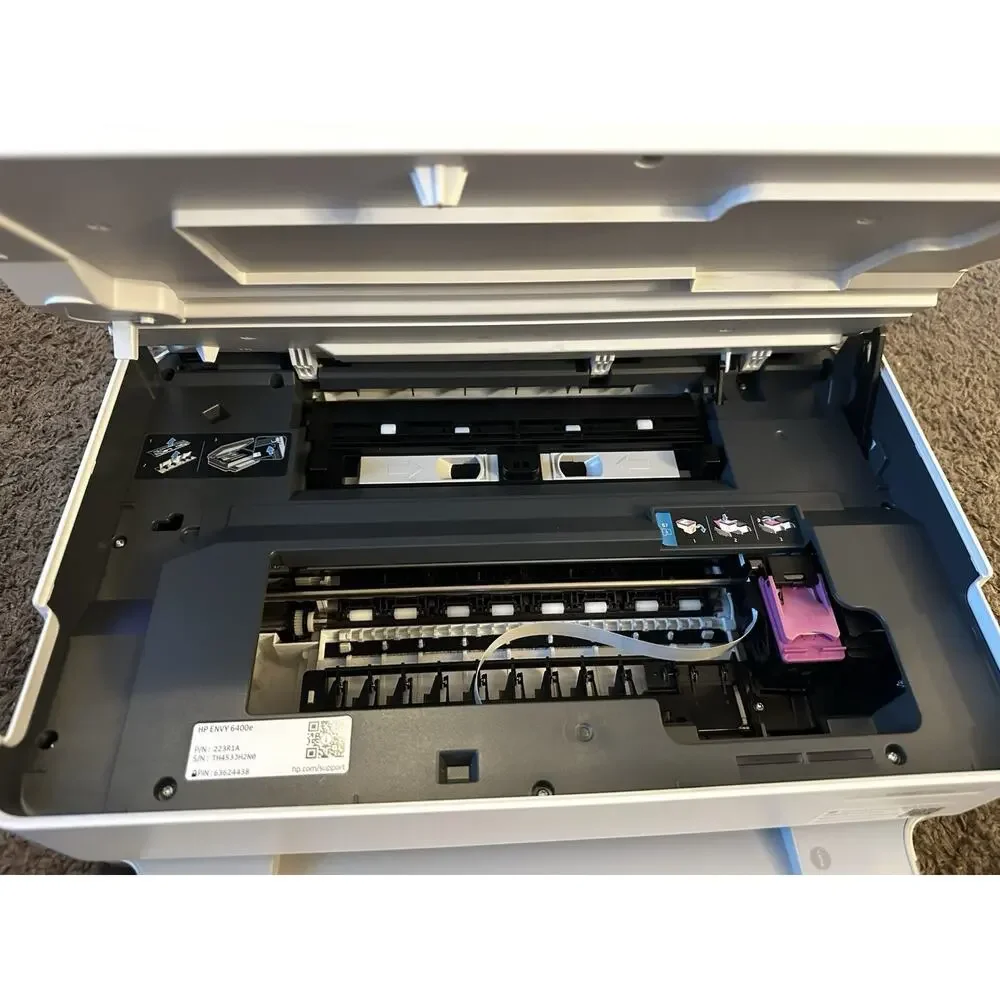 HP Envy 6455e All-In-One Color Inkjet Printer USB Scanner Copier White Tested